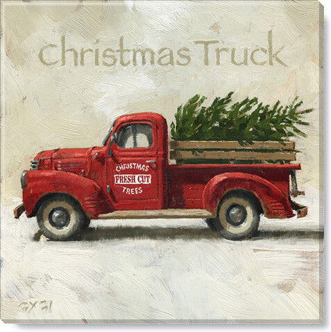 Christmas Truck Giclee Wall Ar