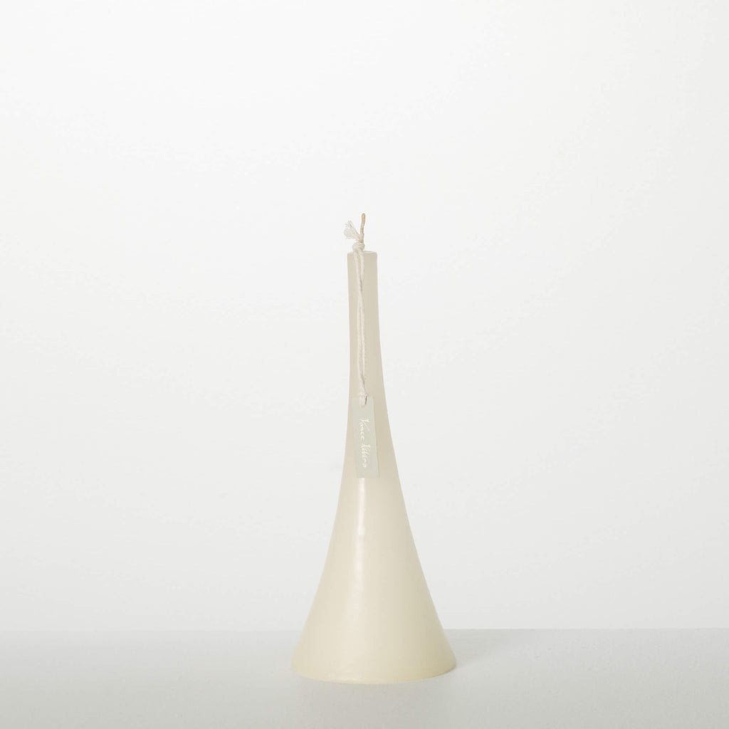Small White Trumpet Candle    