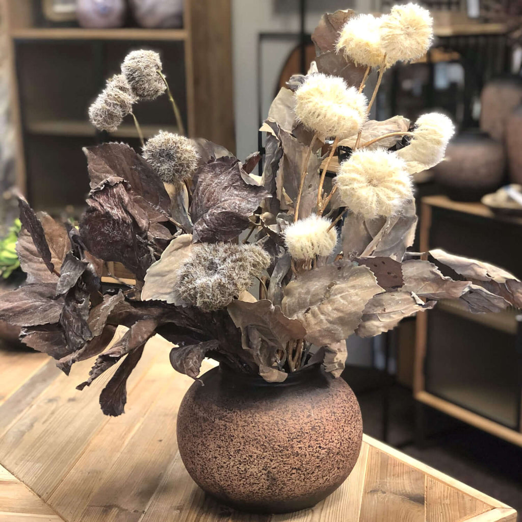 Faux Dried Hydrangea Leaf Set 