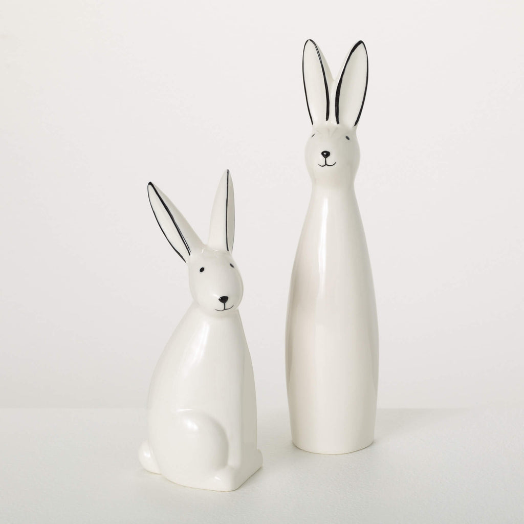 Abstract Porcelain Bunny Set 2
