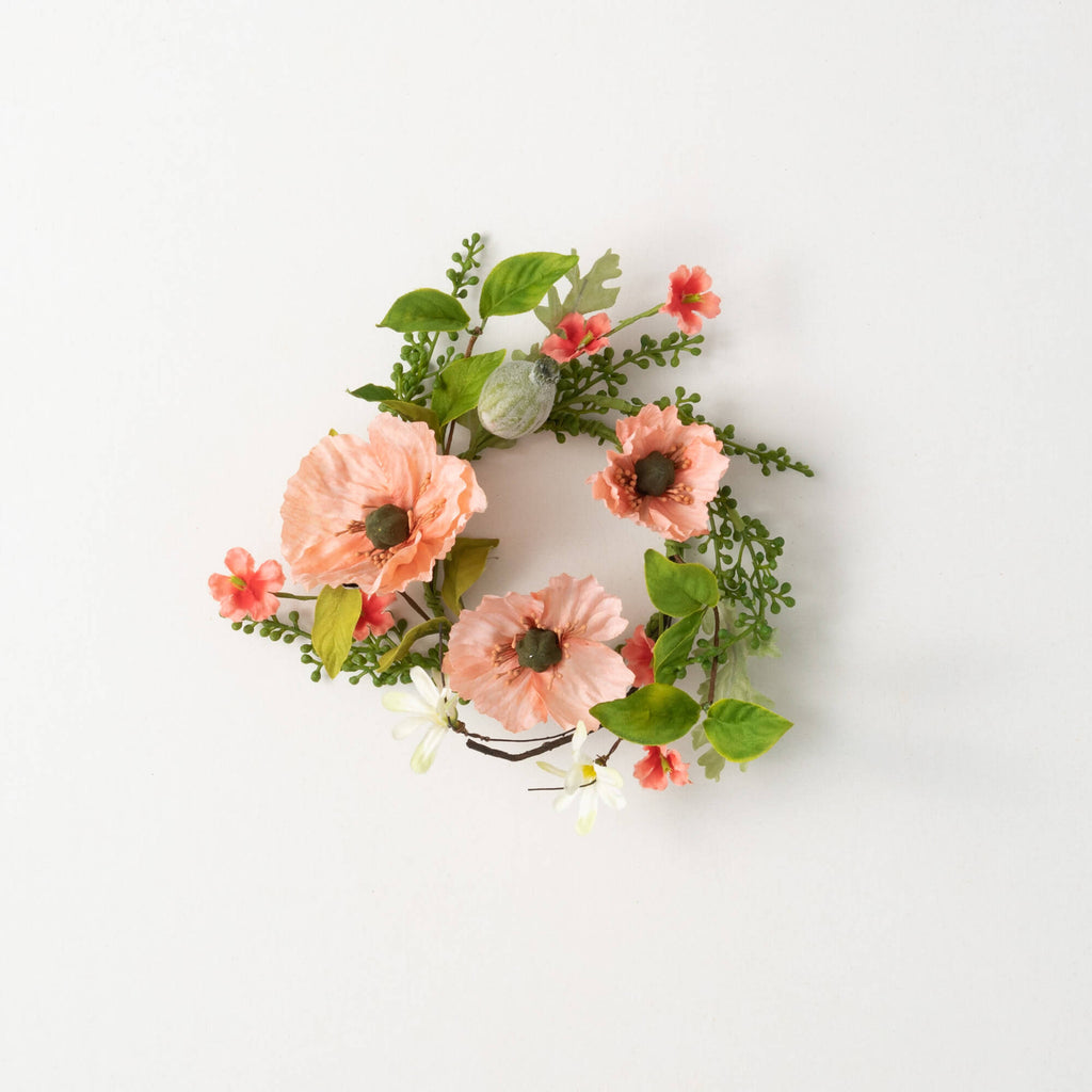 Peachy Poppy Mini Wreath      