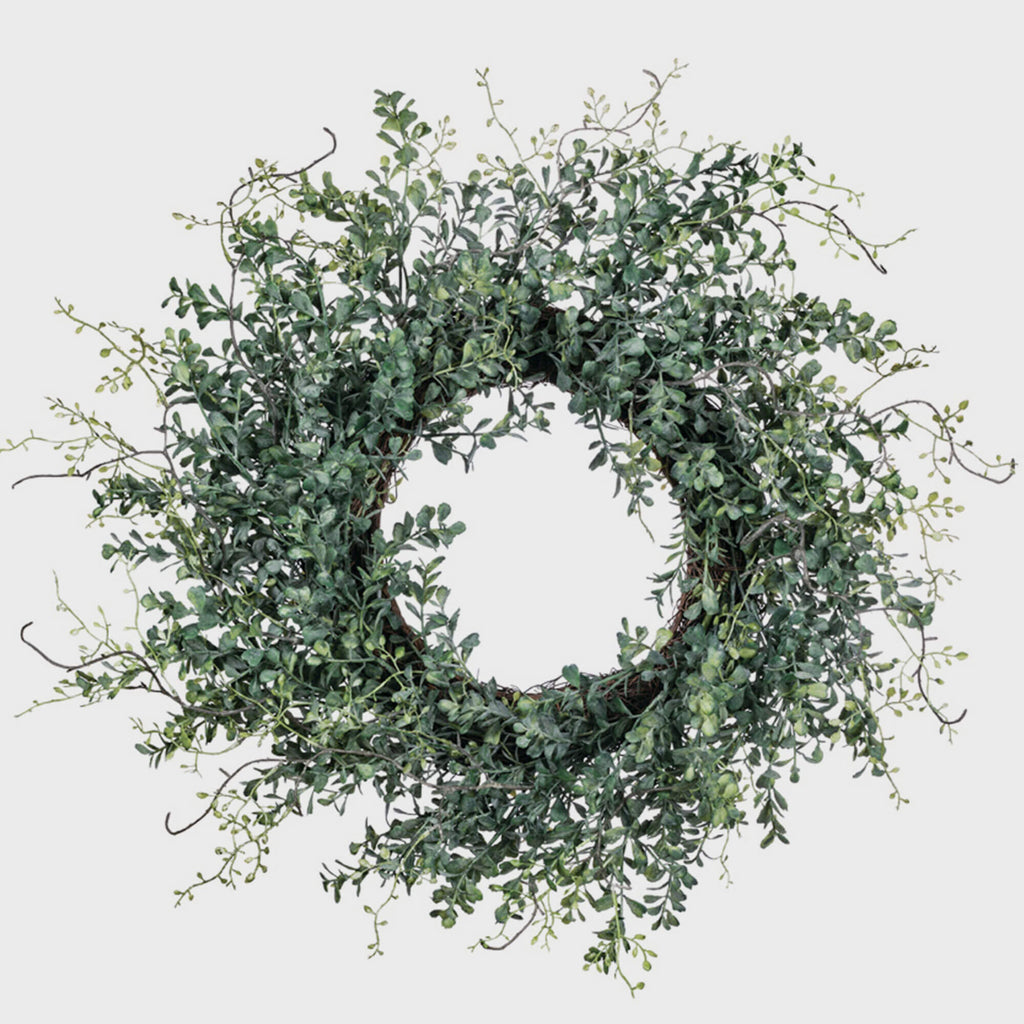 Blue Boxwood Wreath           