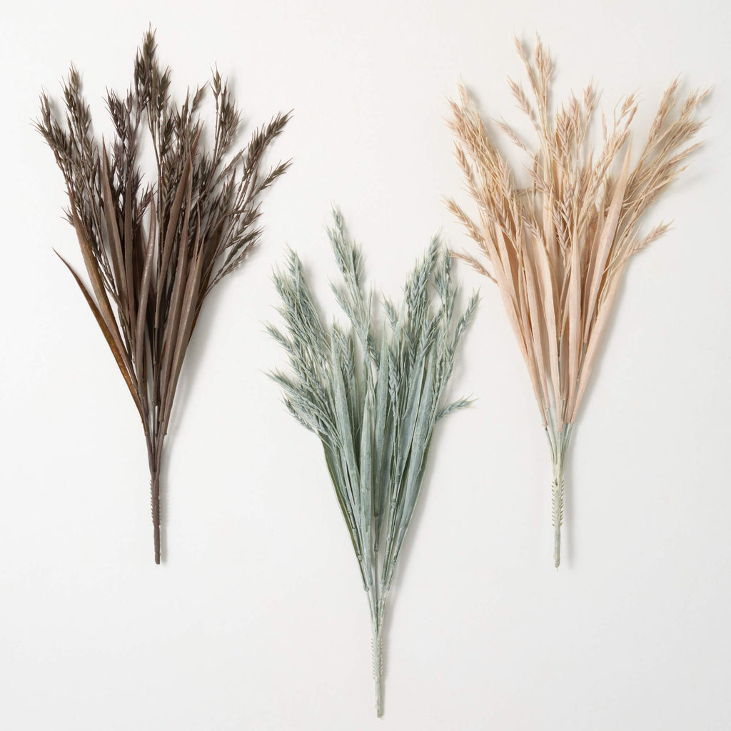 Hued Wheat Bush Set Of 3      