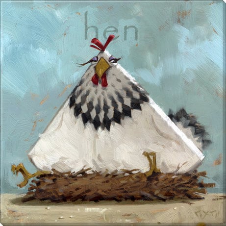 Fanciful Hen Giclee Wall Art  