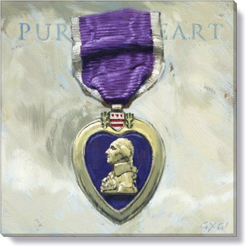 Purple Heart Giclee Wall Art  