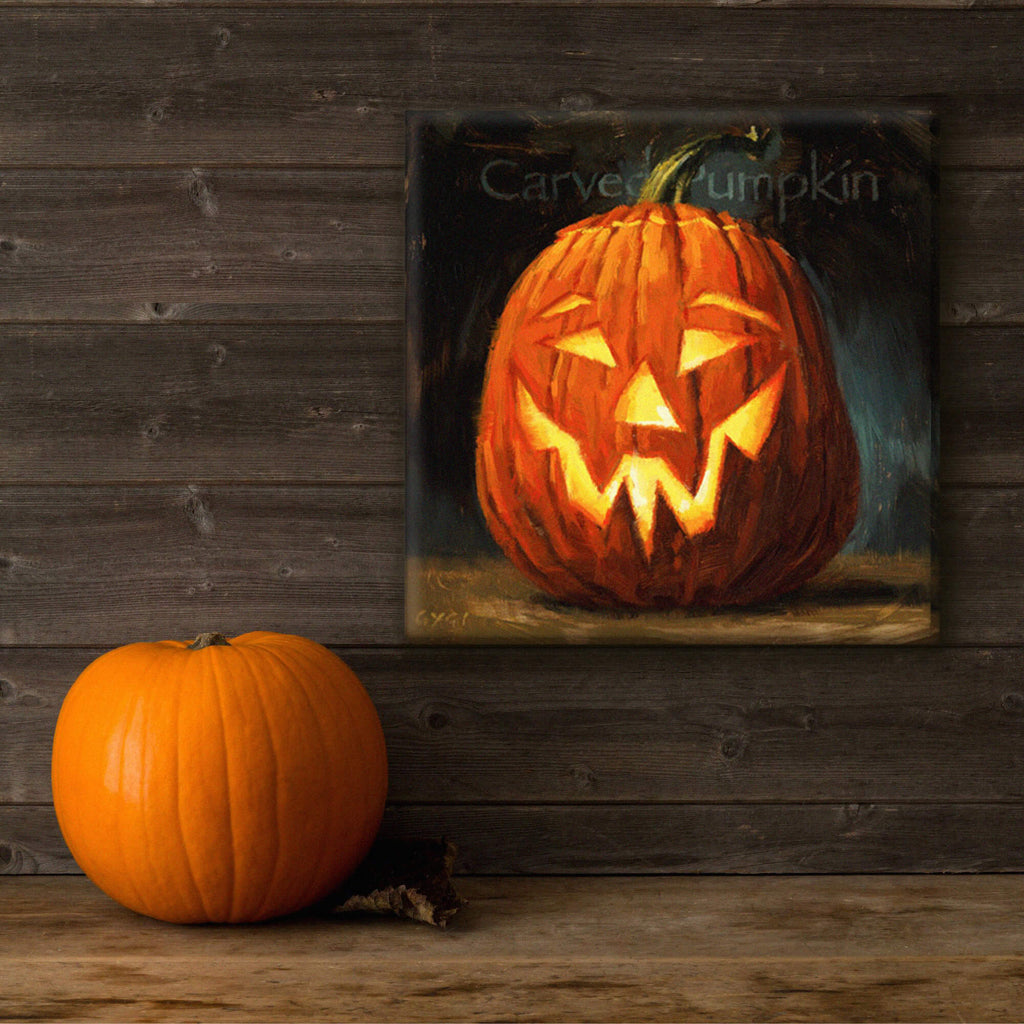 Carved Pumpkin Giclee Wall Art