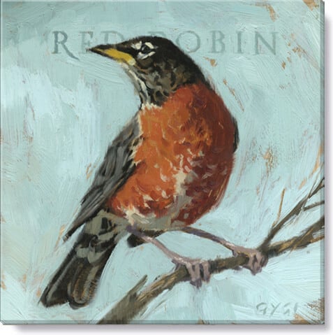 Red Robin Giclee Wall Art     