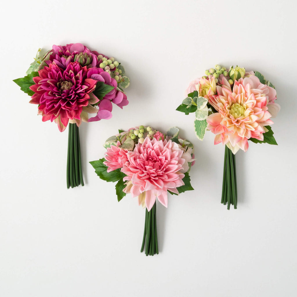 Pink Spring Dahlia Bush Trio  