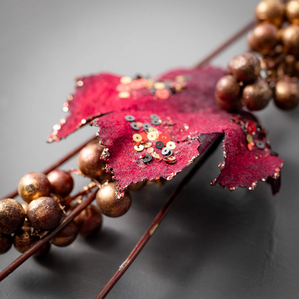 Gold Berry Burgundy Foliage   