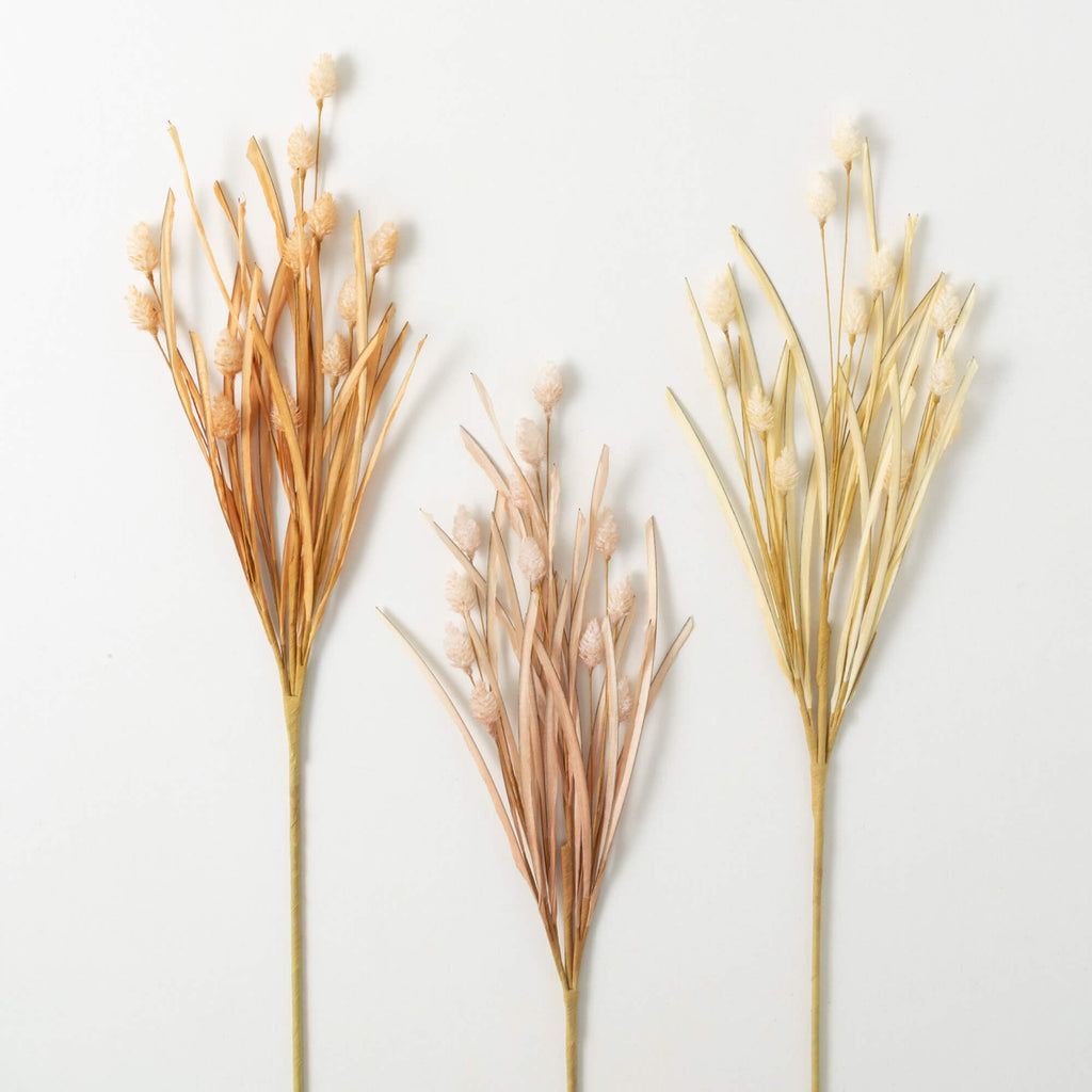 Wild Pod Grass Bush Set Of 3  