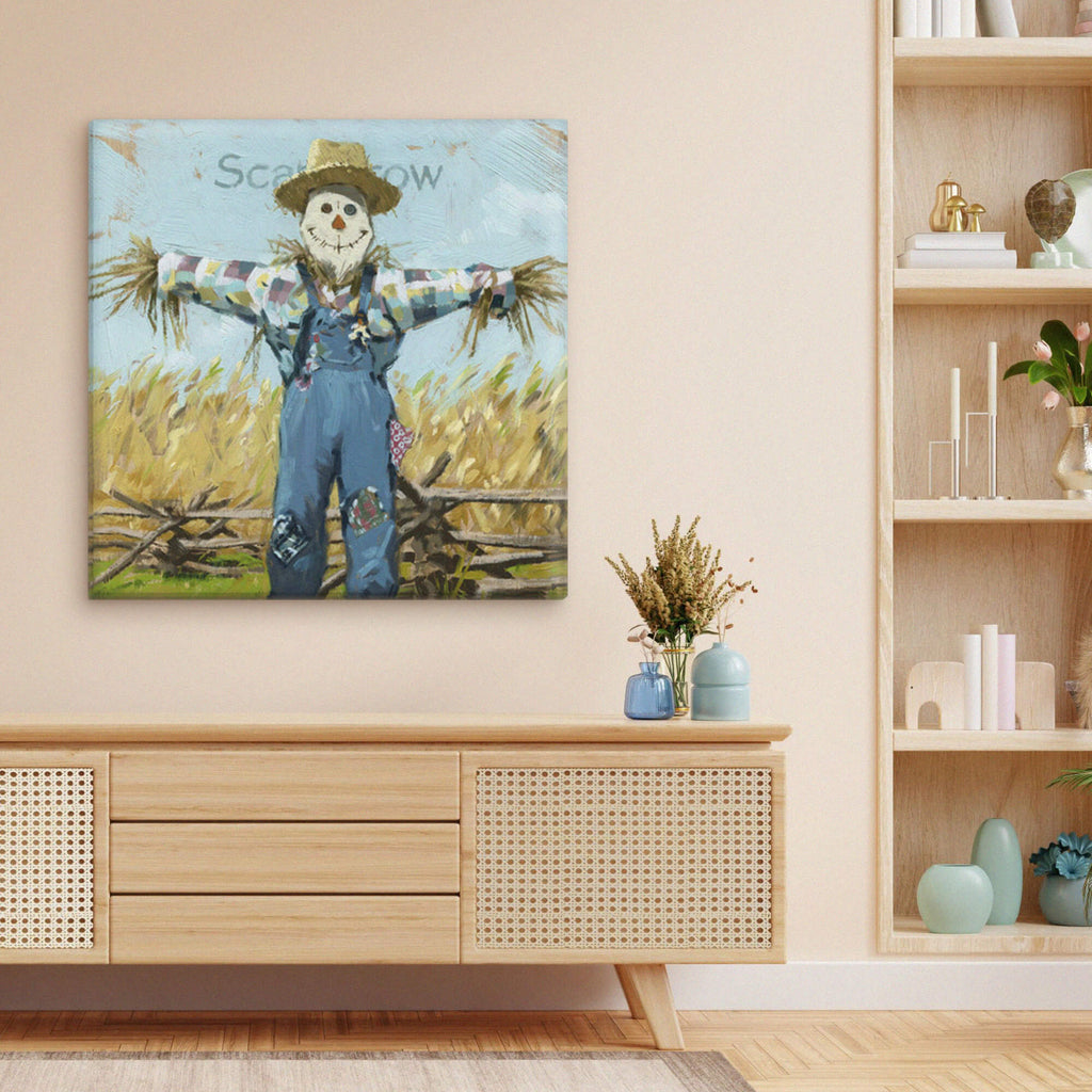 Fenced-In Scarecrow Giclee Art