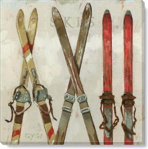 Skis Giclee Wall Art          