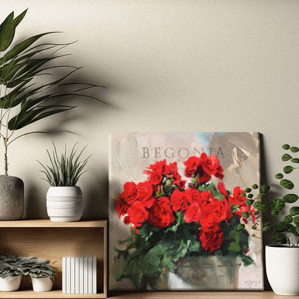 Begonias Giclee Wall Art      