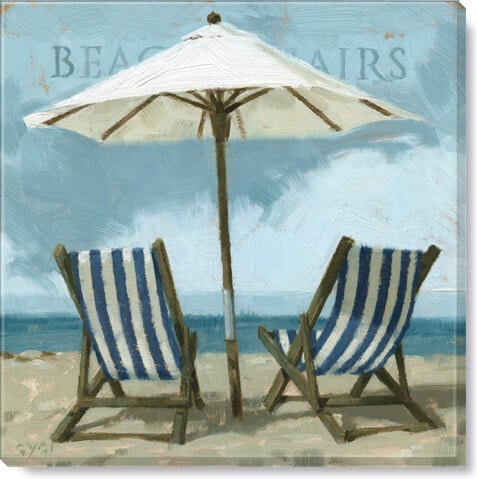 Beach Chairs Giclee Wall Art  