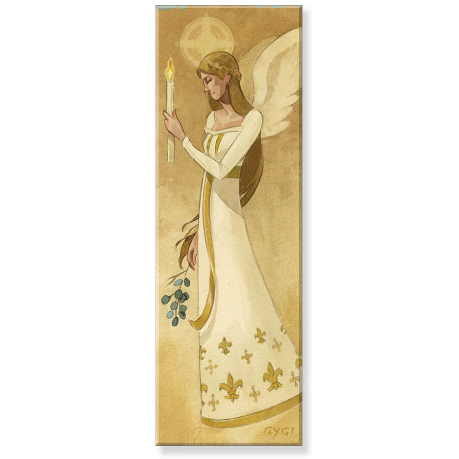 Angel With Flame Wall Art     