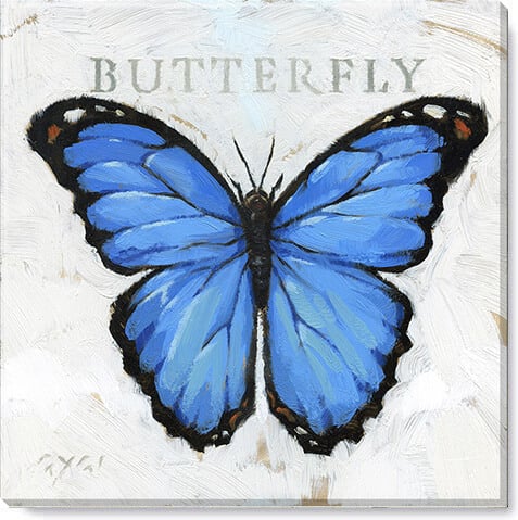 Blue Butterfly Giclee Wall Art