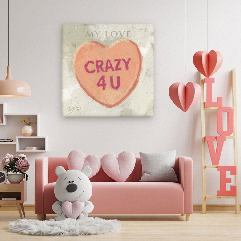 Orange Candy Heart Giclee Wall