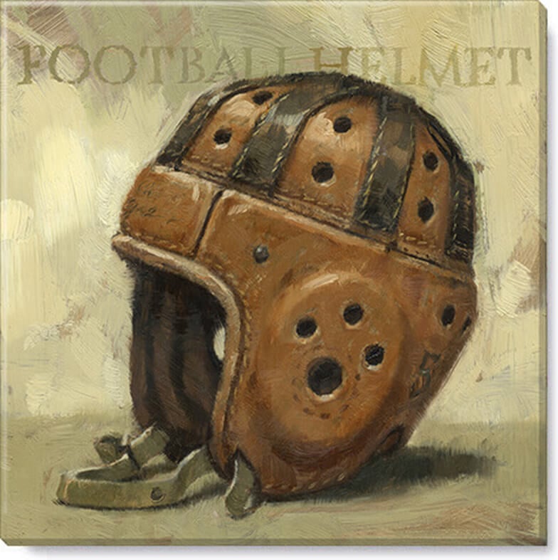 Football Helmet Giclee Wall Ar