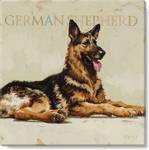 German Shepherd Giclee Wall Ar