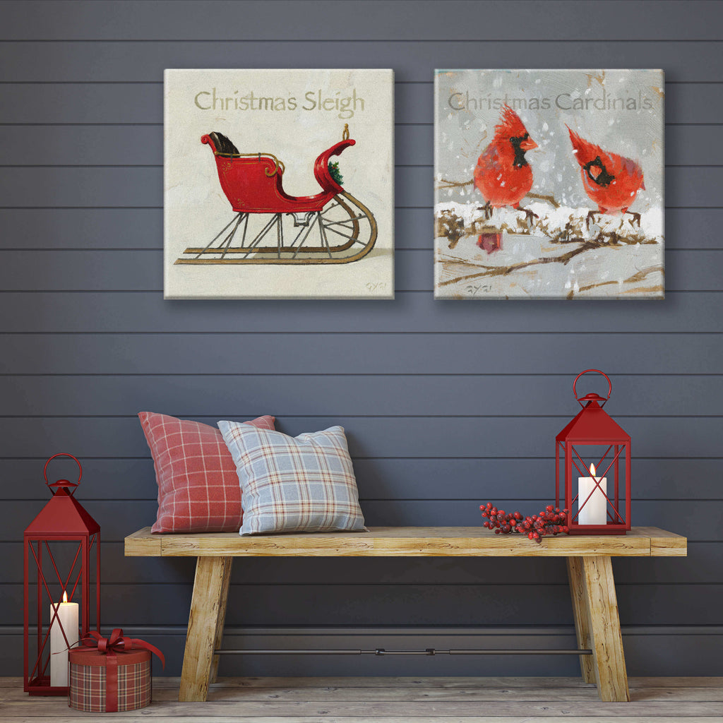 Christmas Sleigh Giclee Art   