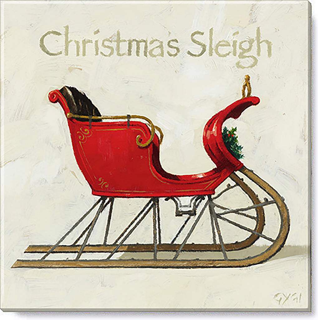 Christmas Sleigh Giclee Art   