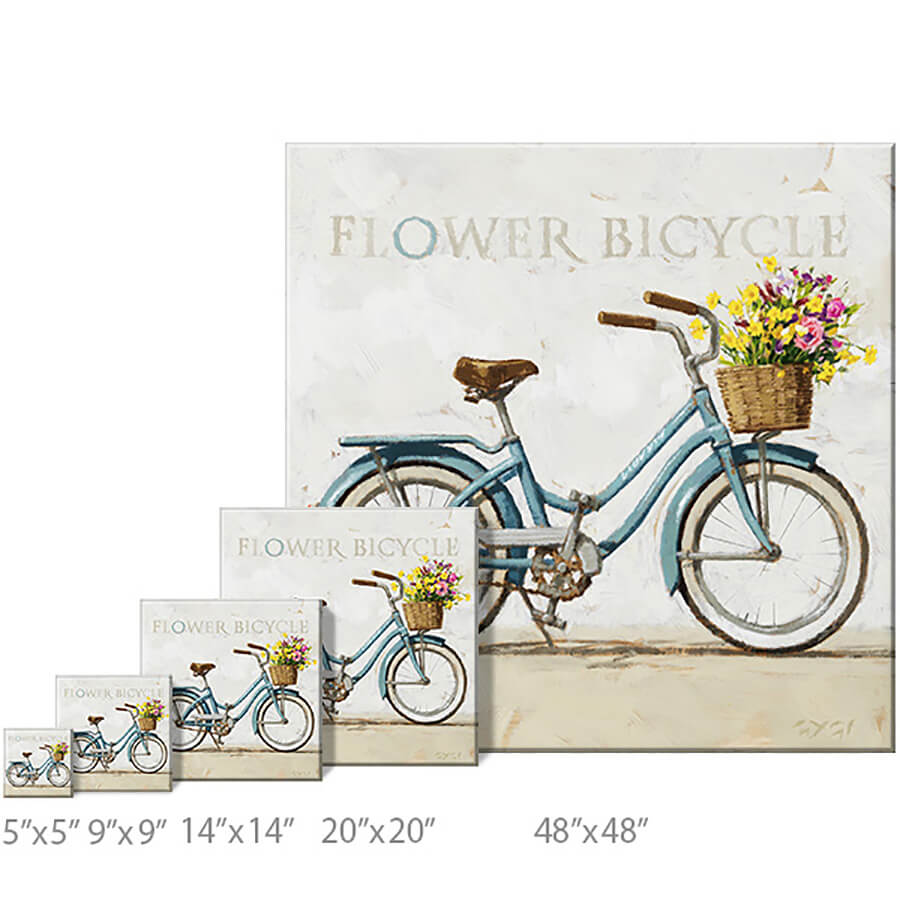 Flower Bicycle Giclee Wall Art