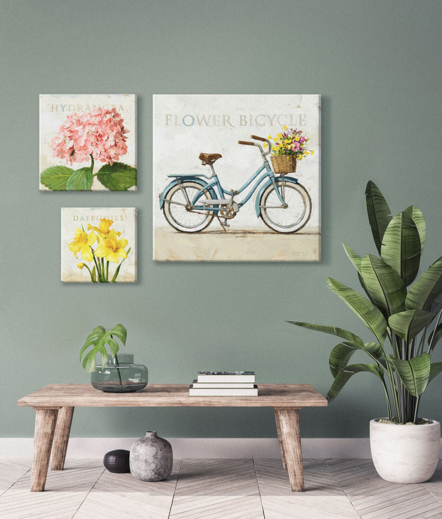 Flower Bicycle Giclee Wall Art