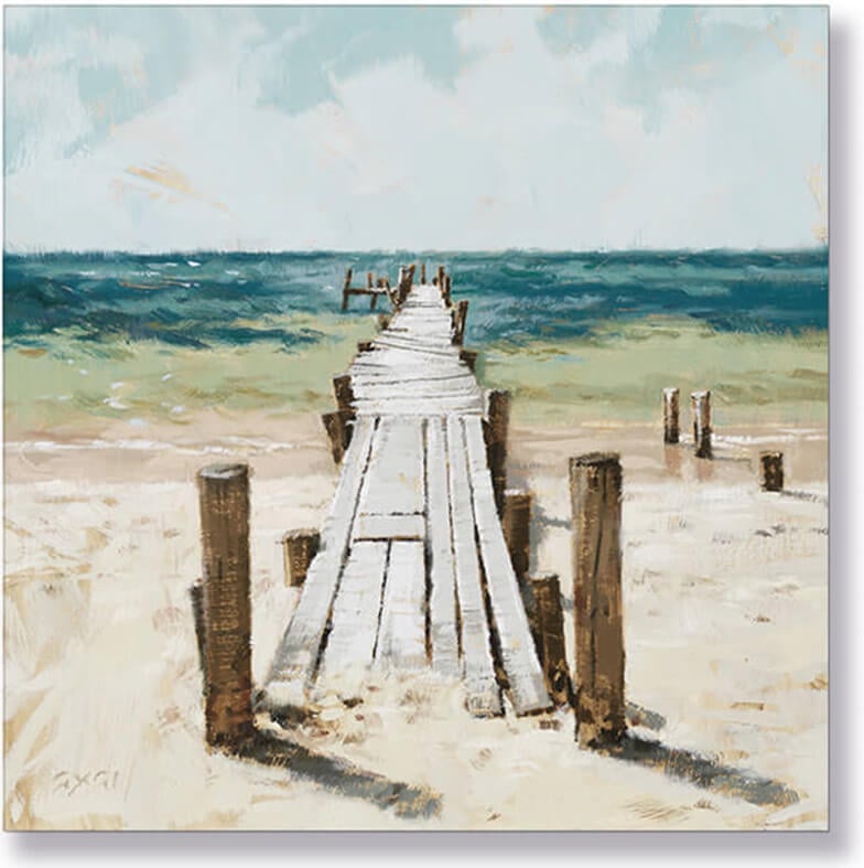 Beach Dock Giclee Wall Art    