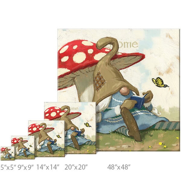 Toadstool Gnome Wall Decor    