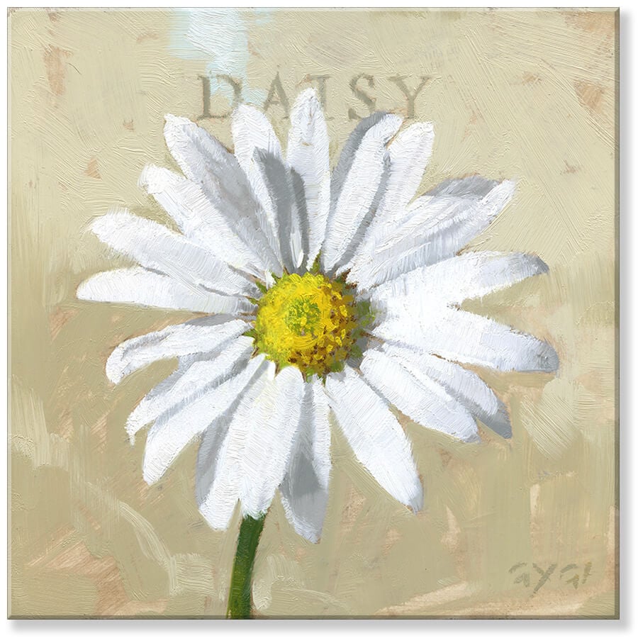 White Daisy Giclee Wall Art   