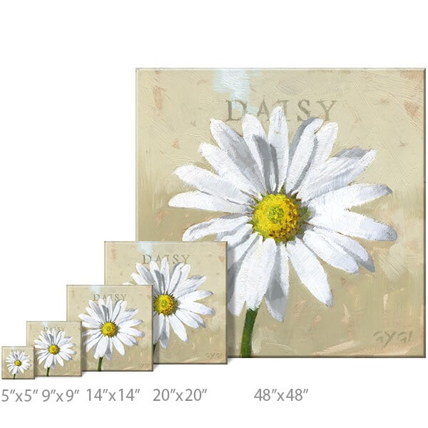 White Daisy Giclee Wall Art   