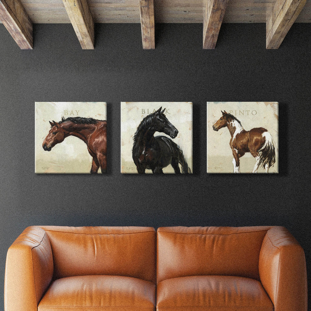 Black Horse Giclee Wall Art   