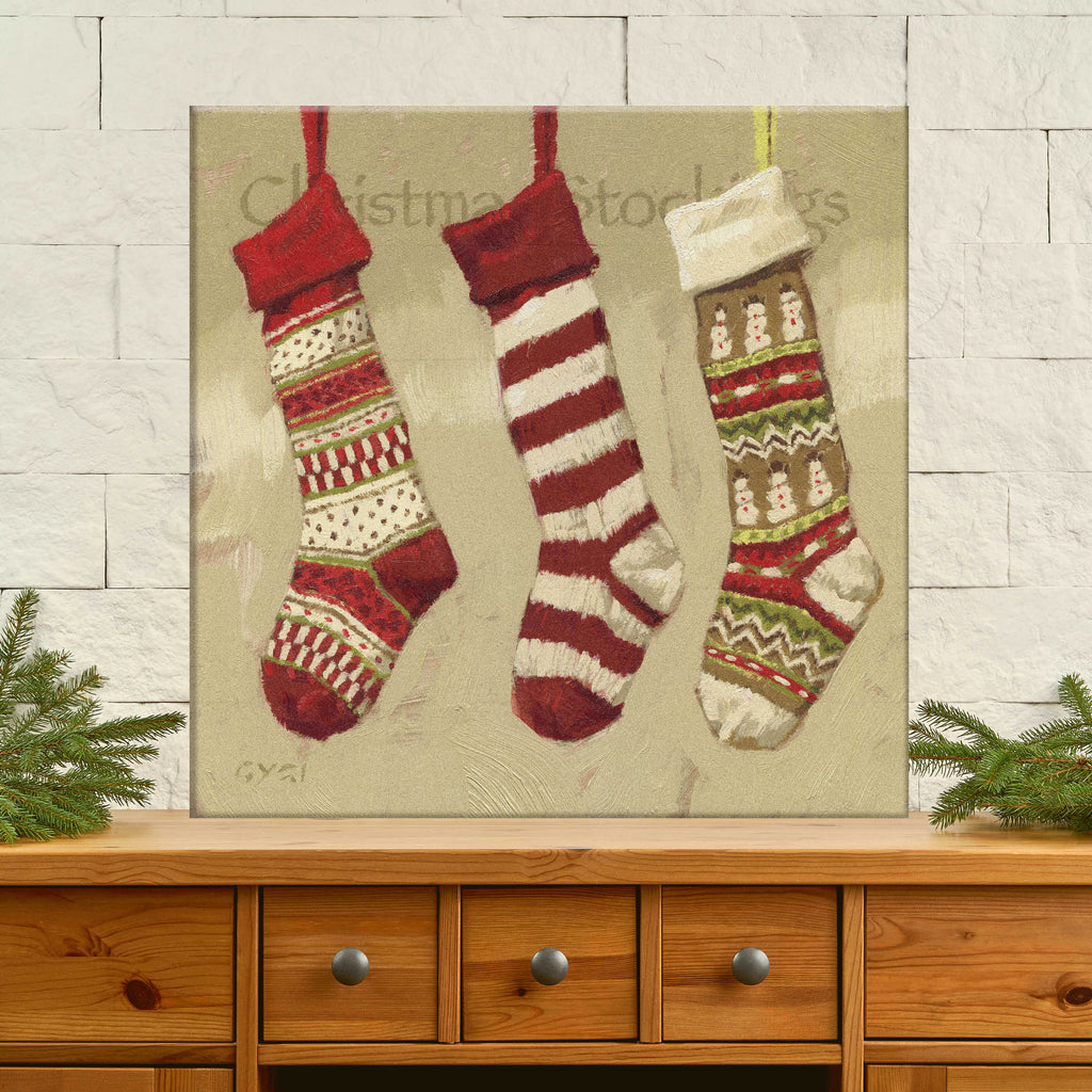 Christmas Stockings Wall Art  