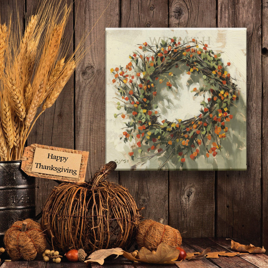 Fall Wreath Giclee Wall Art   