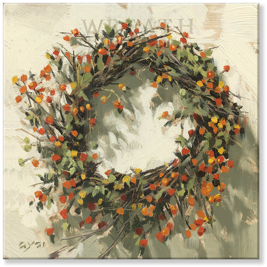 Fall Wreath Giclee Wall Art   