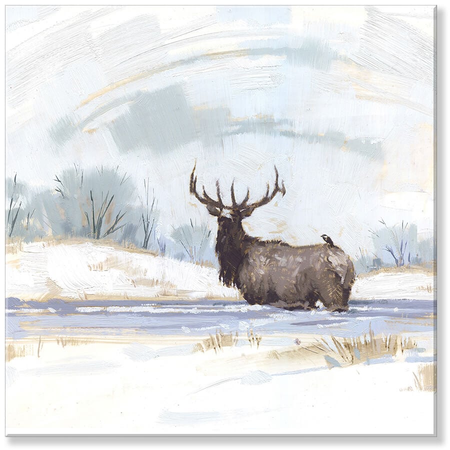 Winter Elk Wall Art           