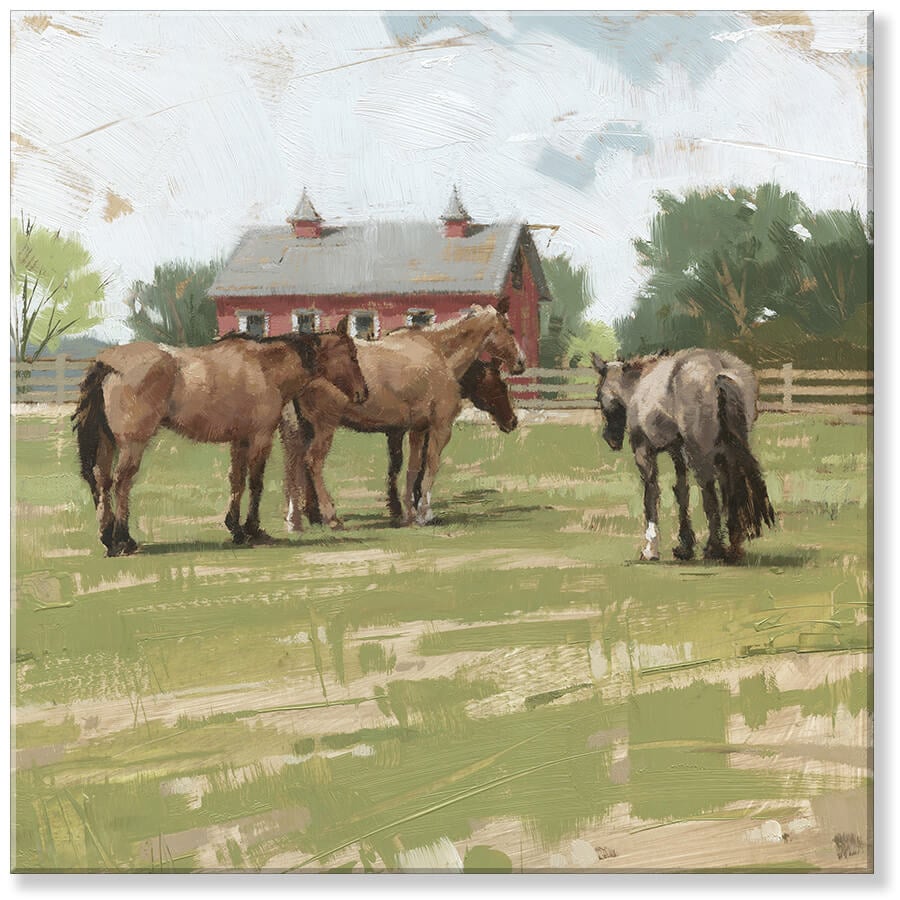 Horse And Barn Wall Art       