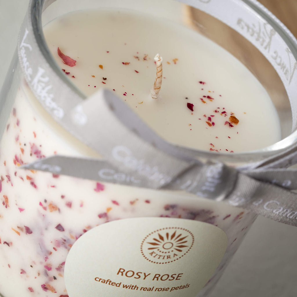 Small Rosy Rose Scented Candle