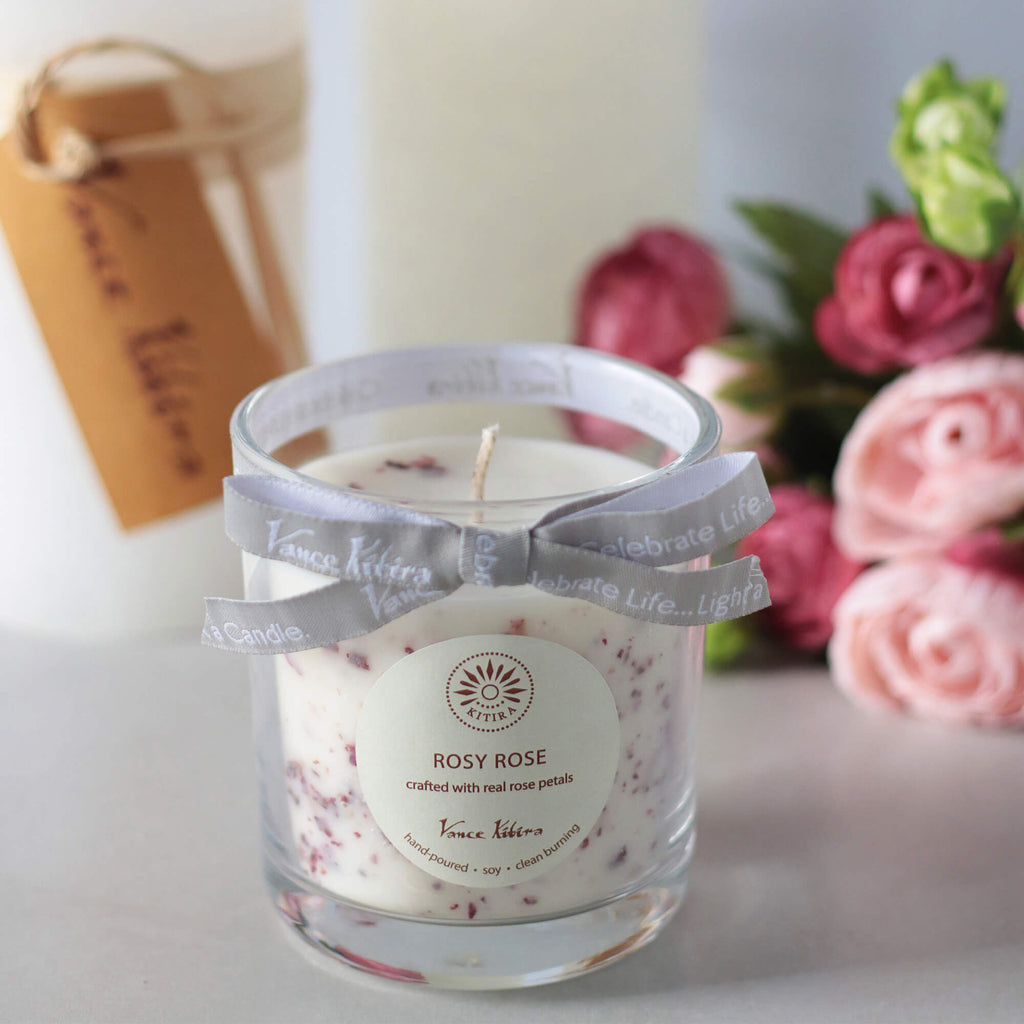 Small Rosy Rose Scented Candle