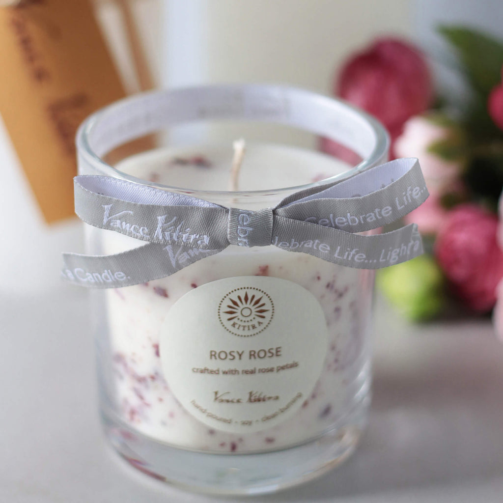 Small Rosy Rose Scented Candle