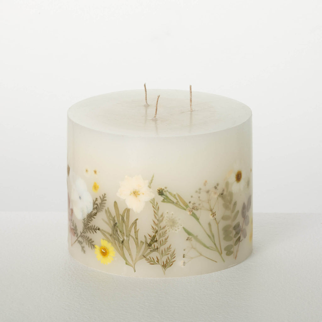 Garden Breeze Pillar Candle   