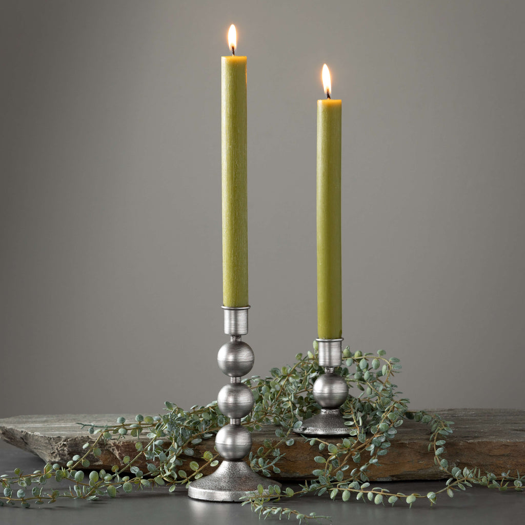 Moss Taper Candle Pair        