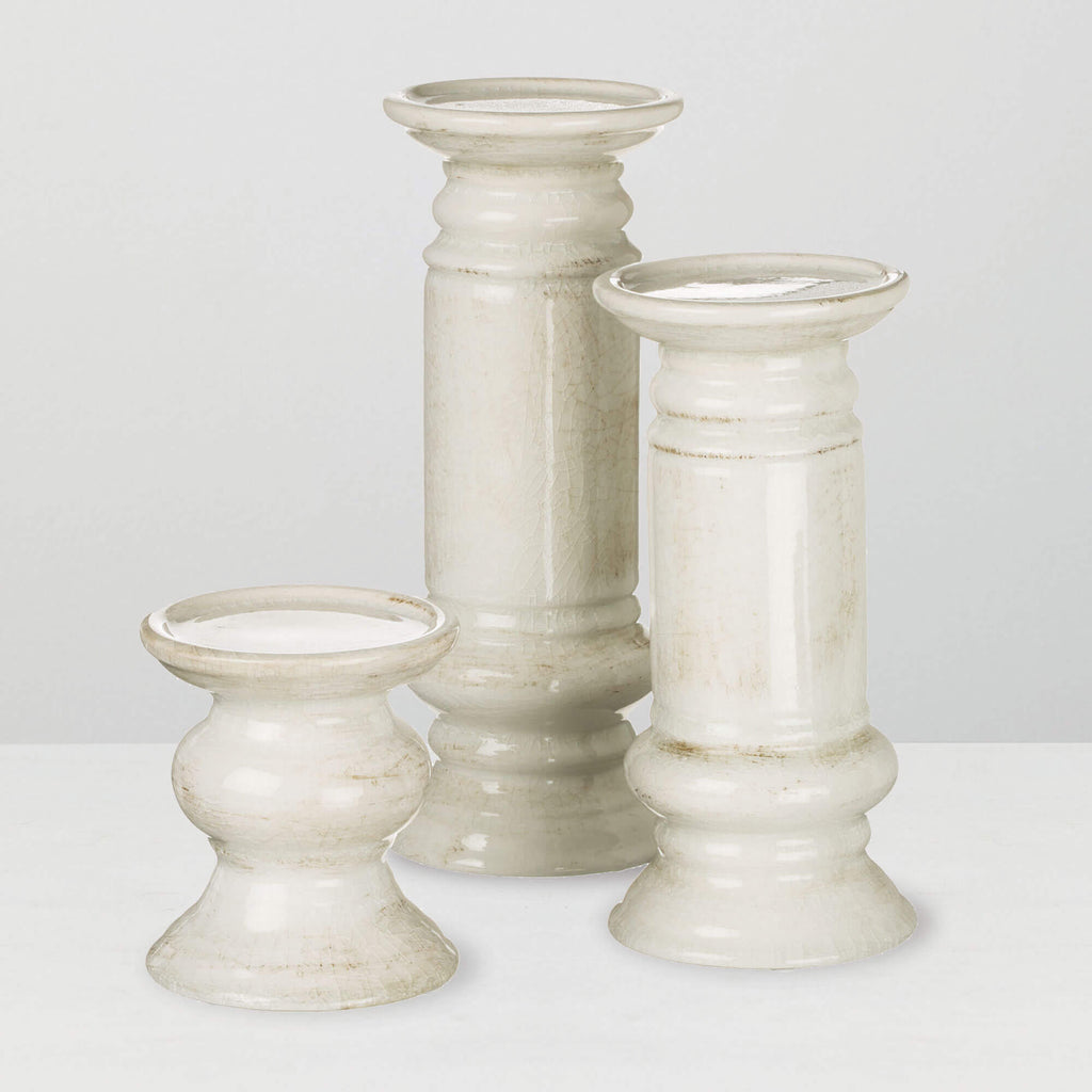 Pillar Candleholder Set Of 3  