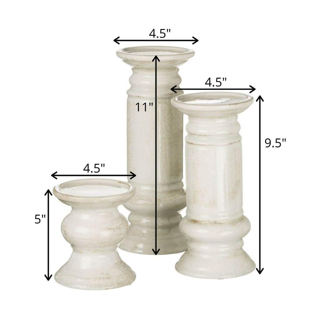 Pillar Candleholder Set Of 3  