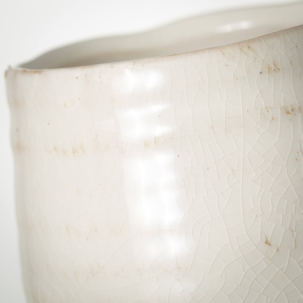 White Glossed Vase            