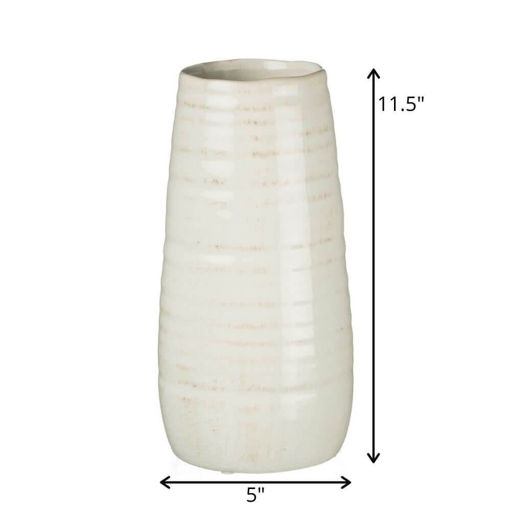 White Glossed Vase            