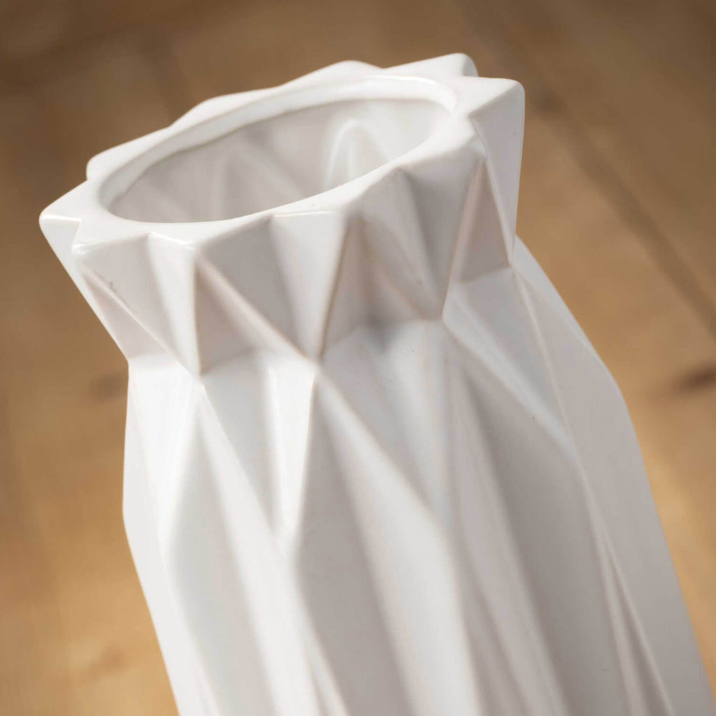 Large Origami Geometric Vase  