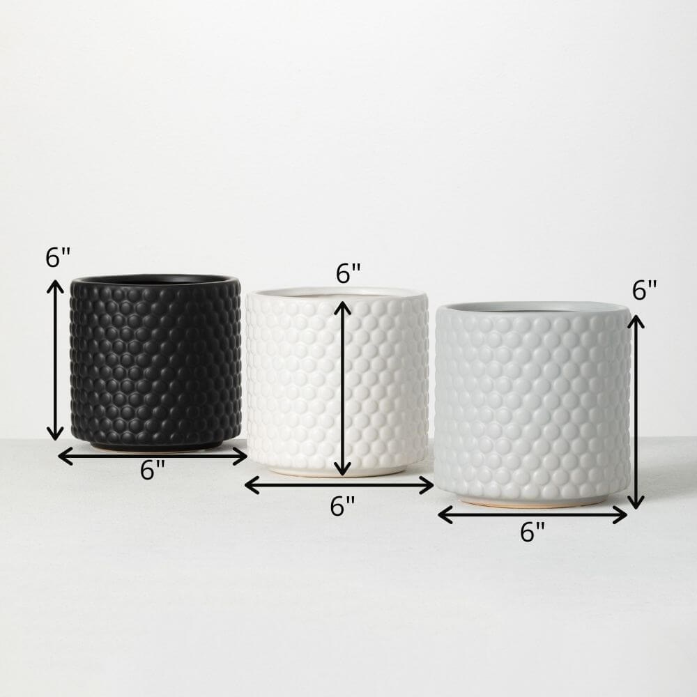 Dot Textured Pot Set Of 3     