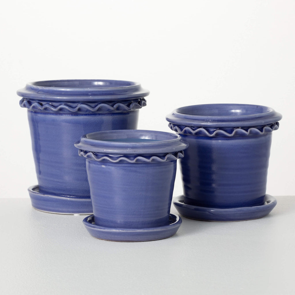 Provincial Design Indigo Pots 