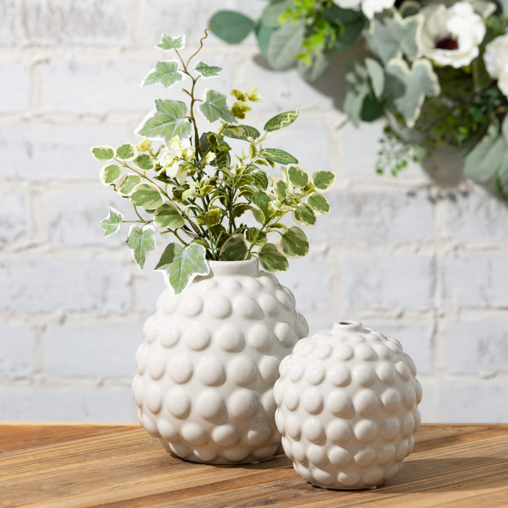 Ceramic Bubble Ellipse Vases  